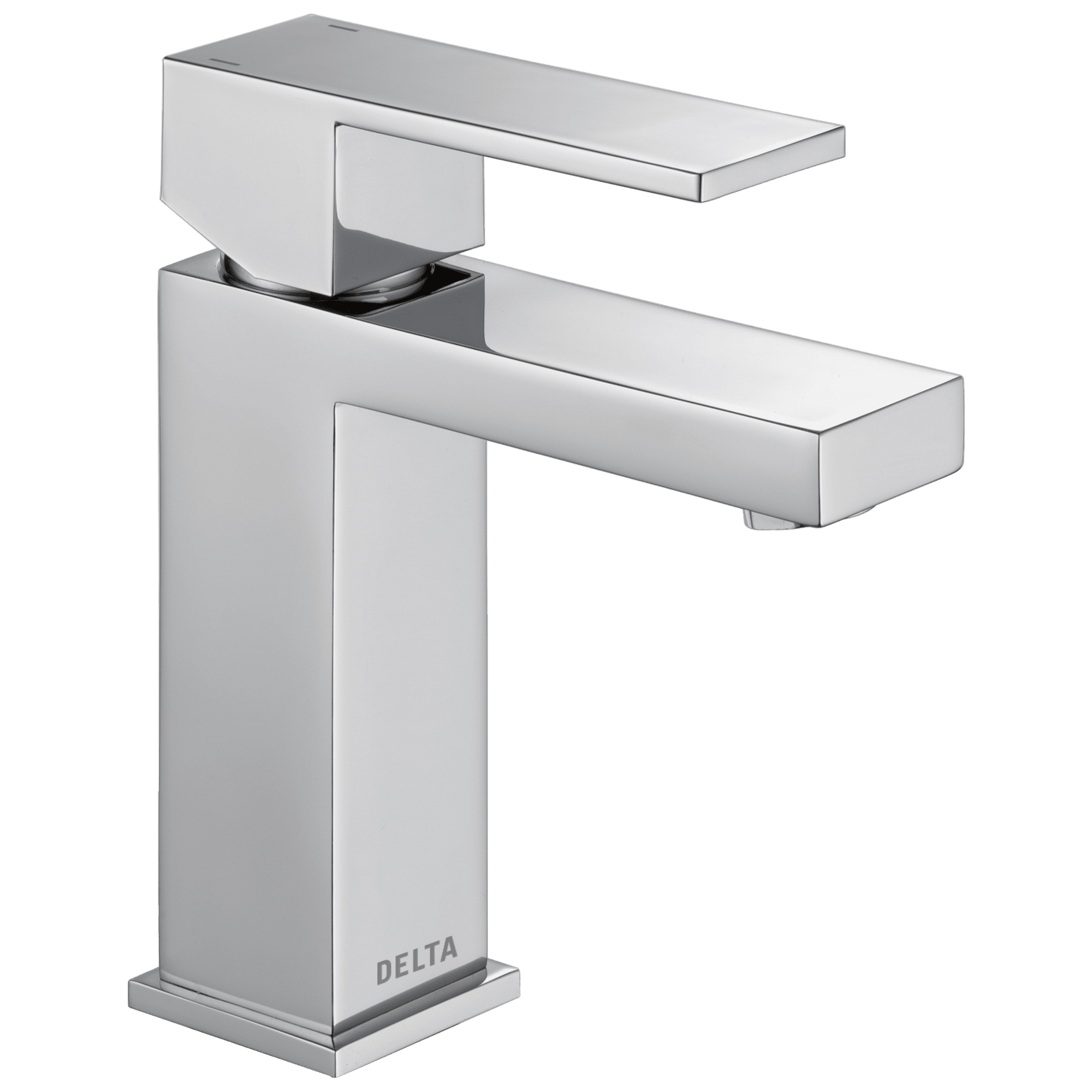 Modern single handle faucet with sleek design.